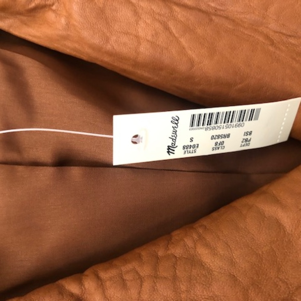 Madewell washed leather motorcycle jacket